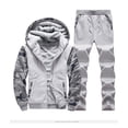 thumbnail image 2 of Men's Casual Camouflage Hoodie Tracksuit Set Long Sleeve Full-Zip Sweat Suits, 2 of 8