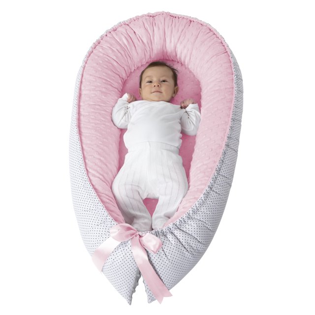 Nido contenedor para bebé Babies and Kiddies Rosa con puntitos