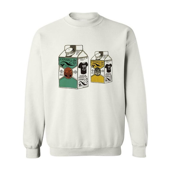 Vintage Milk Carton Sweatshirt Men -Image by Shutterstock, Male Small