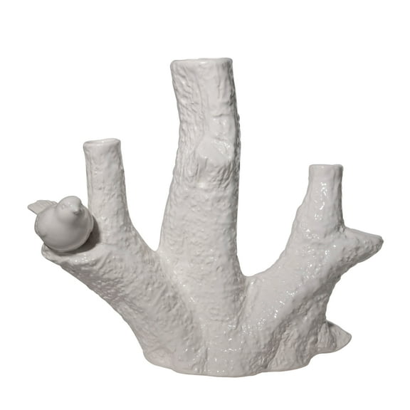 A&B Home Vase - 14" x 4.9" x 11.4" - White