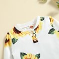 thumbnail image 4 of Pijamas Para Niños Pequeños Ropa De Manga Larga Para Recién Nacidos Otoño Invierno Niños Girasoles Estampado De Leopardo Tops Pantalones Traje Blanco Odeerbi LM103-9644, 4 of 9