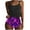 Dark Purple, variant on qucoqpe Womens Two Piece Bathing Suits Sexy Crew Neck Ruffle Flowy Swimsuits Solid Color Swimwear Beachwear