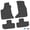 Black w/ Blue Insert, variant on Flextread Floor Mats for 17-24 Dodge Challenger AWD - Mopar Licensed Factory Fit - Black w/ Red Challenger Script Insert - Custom Vintage - 100% Made in USA