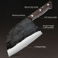 thumbnail image 6 of Chopping Knife for Cutting Meat Cleaver Kitchen Knife Serbian Butcher Knife with Leather Sheath,6.7", 6 of 8