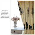 thumbnail image 5 of Red Wine Kitchen Curtains, Glasses of Red and White Wine Theme Window Treamtents for Bedroom, Farmhouse Rural Wine Cheese Drape 2 Panel Sets,52x84 Inch, 5 of 5