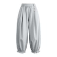 thumbnail image 2 of Vrorvz Womens Jogger Pants Elastic Waisted Pant Summer Casual Work Comfortable Trouser Palazzo Loose Trouser, 2 of 4