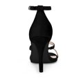 thumbnail image 4 of BLISSFUL STEP Women's Open Toe Triple Straps Stiletto High Heeled Sandals, 4 of 7