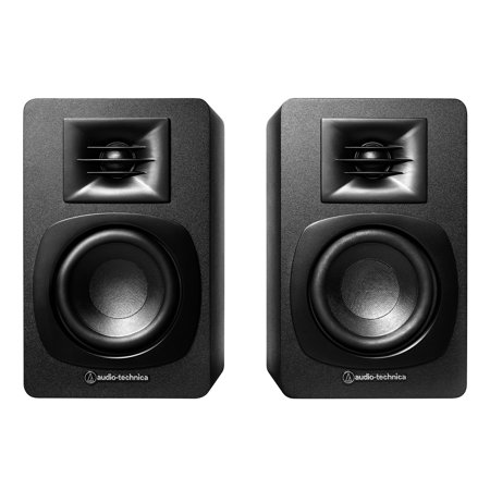 オーディオテクニカ(audio-technica) AT-SP3X ブラック パワードブックシェルフスピーカー 有線とワイヤレス接続で楽しめるパワードスピーカー