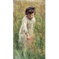 thumbnail image 2 of Wegmann, Bertha 20x32 Gold Ornate Wood Framed with Double Matting Museum Art Print Titled - Picking Flowers, 2 of 4