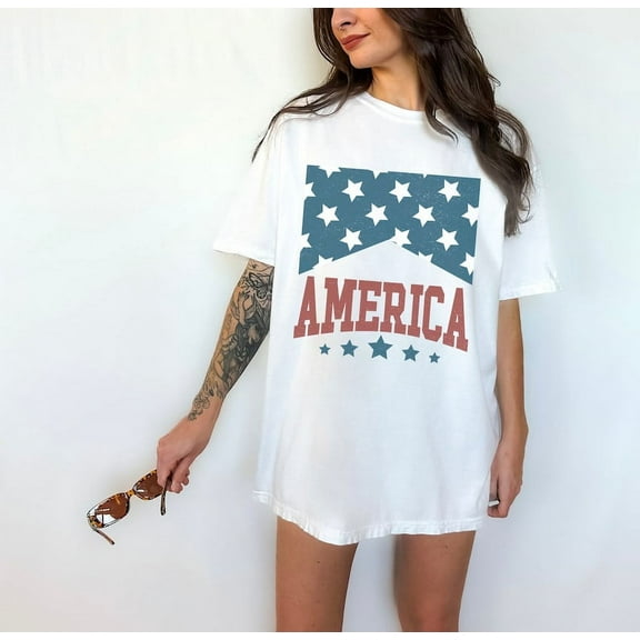 USA Shirt, American Flag T-Shirt, Patriotic 4th of July Tee, Independence Day Shirt, Classic America Pride Top, Red White and Blue Tee