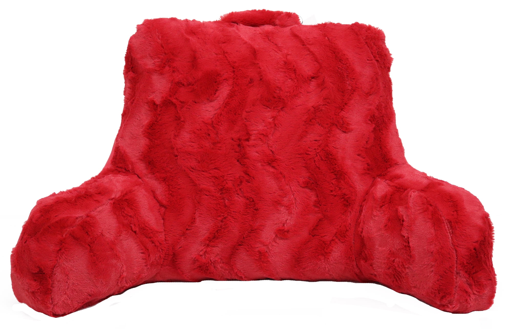 Better Homes and Gardens Swirls Faux Fur Backrest, Red Dawn