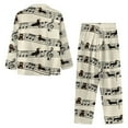 thumbnail image 3 of DISNIMO Dachshund Music Note Print Women 2 Piece Pajama Set Long Sleeve Sleepwear with Long Pants Button Down Pj Lounge Sets Casual Comfy Loungewear Nightwear with Pockets, XL, 3 of 7