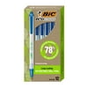 BIC Ecolutions Clic Stic Ballpoint Pens, 78% Recycled Plastic, (1.0mm), Blue, 12-Count