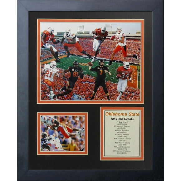 Legends Never Die NCAA Oklahoma State Cowboys Greats Framed Photo Collage, 12" x 15"