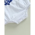 thumbnail image 7 of Bagilaanoe 4th of July Newborn Baby Boy Girl Rompers Letter Print Short Sleeve Bodysuit 6M 12M 18M 24M Infant Summer One Piece Short Jumpsuit for Independence Day, 7 of 7