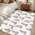 thumbnail image 4 of Funny Rabbits Area Rugs 4'x6', Washable Small Throw Rugs for Office Bathroom, Abstract Bunny Cooking Watercolor Indoor Outdoor Rug Non-Slip Low Pile Carpet Runner Reversible Floor Mats, 4 of 8