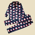 thumbnail image 5 of Razzly Pyjama Famille Noel Christmas Matching Outfits for Families Christmas Bells Ball Pajamas Pjs for Family Christmas Couples Pj Pants Mems Pajamas Set Fuzzy Pjs(Navy,5-6 Years), 5 of 6
