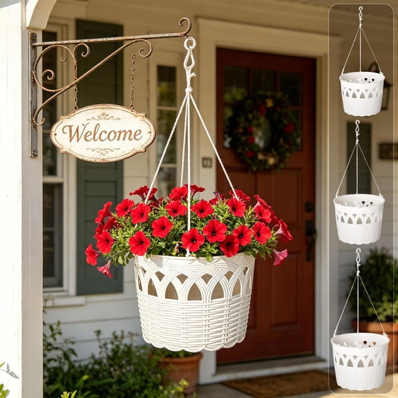 AKLJWH Decorative Green Planter 2.8 in Drainage Hanging Planter Round Hanging Planters with Wall Mounted Flowerpot