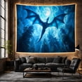 thumbnail image 6 of Moon Stars Powerful with Dragon Flight Soaring Upward, Mystical Fantasy for Space Lovers, Galaxy Room Decor, Housewarming Gift, Tapestry Wall Hanging for Bedroom and Dorm, 6 of 7