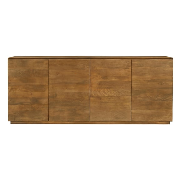 Flagstaff 4-Door Sideboard in Modern Spice Tan Finish on Solid Wood