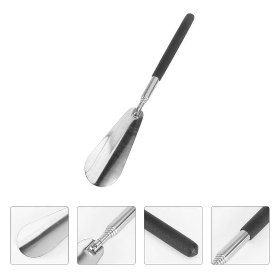 Raindrops Adjustable Metal Shoe Horn for Comfortable Shoe and Sock Wearing, Footwear Aid Tool for Easy Use