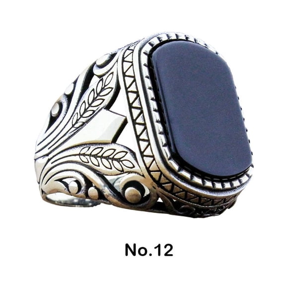 Becaristey Men S Ring 9 Durability Retro Style Electroplated Finish Wide Application Metallic Luster Men Ring 9 A Size 12