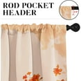 thumbnail image 5 of Fall Pumpkin Vintage Kitchen Window Curtains Valance and Tier Set 36 Inch, Autumn Orange Leaves 3 Piece Window Treatment Tiers for Living Room Bedroom Kitchen Decor Drapes, 5 of 6