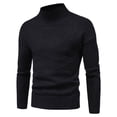 thumbnail image 4 of jsaierl Mens Sweater Knit Mock Neck Slim Casual Top Shirt Long Sleeve Solid Pullover Sweater, 4 of 4