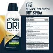 Certain Dri Prescription Strength Dry Spray, 72hr Sweat & Odor Control, Cucumber Fresh Scent for Men & Women 4.2oz