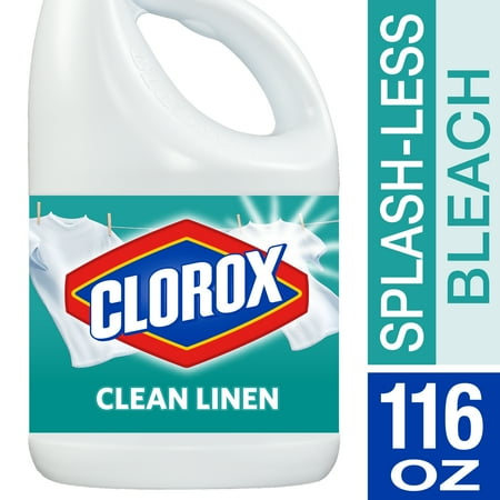 Clorox Splash-Less Liquid Bleach, Clean Linen Scent, 116 oz. Bottle
