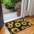 thumbnail image 2 of Black Yellow Sunflower Pattern Door Rugs,Washable Non Slip Door Mats Indoor,Decorative Door Mats,Entry Mat Indoor for Entrance,Bedroom,Kitchen,Bathroom,30"x17", 2 of 6