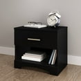 thumbnail image 3 of South Shore Gramercy 1-Drawer Nightstand - End Table with Storage Black, 3 of 7