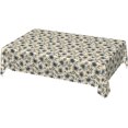 thumbnail image 1 of Rectangle Tablecloth with Wave Lace 52 x 70 Inch, Beige Blue Flowers Rectangle Table Cloth Comfortable Tabletop Covers Wipe Clean Table Cover for Restaurant, Picnic, Indoor and Outdoor Dining, 1 of 1