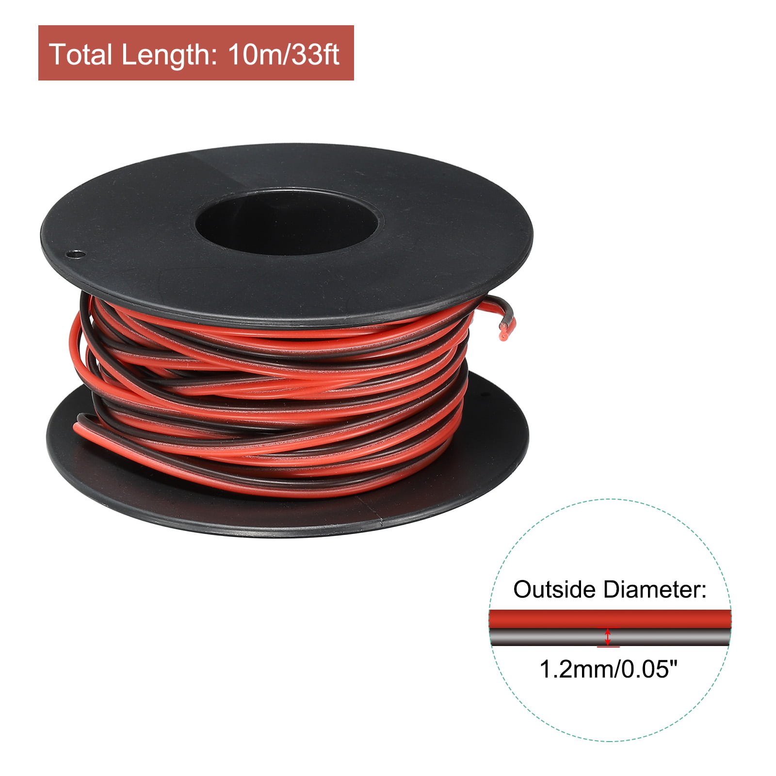 OPLIAT 10 Gauge Wire【Red 25ft + Black 25ft】High Temp Silicone Wire 200  Degree