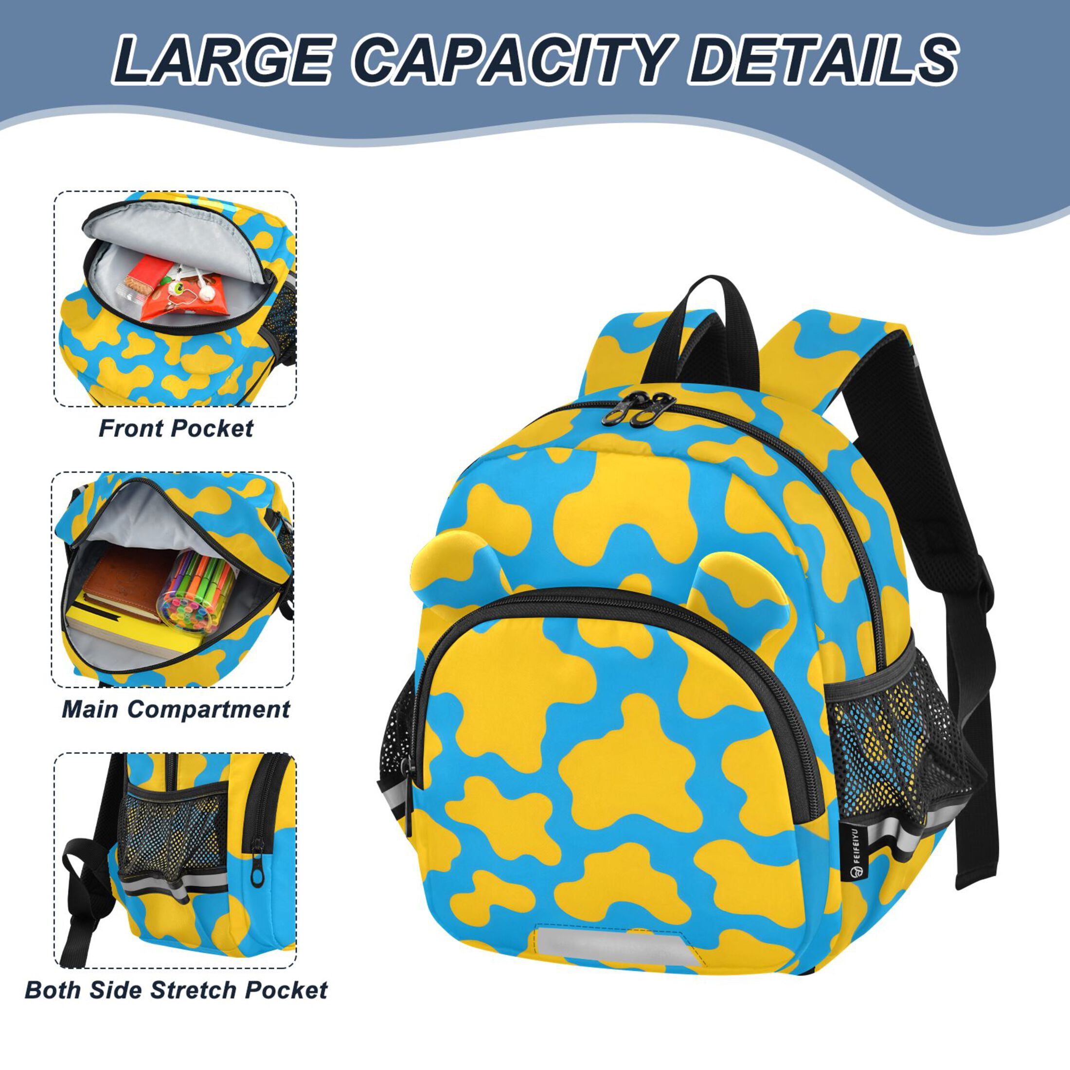 ALAZA Cow Print Mini Backpack School Bookbag Age 3-7 Small