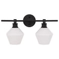 thumbnail image 3 of Modern Home Decorative Iron Gene 2 Light And Frosted White Glass Indoor Wall Sconce, 3 of 4