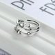 thumbnail image 4 of Ansiedad y ansiedad fidget anillo de cuentas de plata meditación anillo giratorio ajustable regalo de niña abierta, 4 of 5