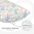 thumbnail image 3 of Gukieu Colorful Butterfly Print Plush Pillow Cover, Hidden Zipper Pillow Protector without Pillow Core, Suitable for Bedroom, Office, Car Decoration-16"x24", 3 of 6