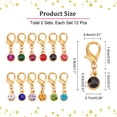 thumbnail image 2 of 24Pcs Alloy Rhinestone Pendant Decorations Lobster Clasp Charms Clip-on Charms for Keychain Purse Backpack Ornament Stitch Marker Golden, 2 of 5