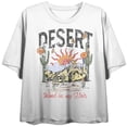 thumbnail image 4 of Desert Wind In My Hair Women's White Cropped Tee-Small, 4 of 7