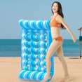 thumbnail image 3 of Hamaca plegable inflable de la cama flotante para la fiesta en la piscina (azul claro), 3 of 6