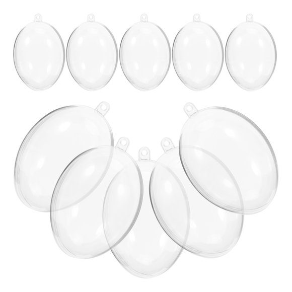 BEADCEST 10Ud Adornos Navideños Transparentes Rellenable Para De Árbol Y Fiestas