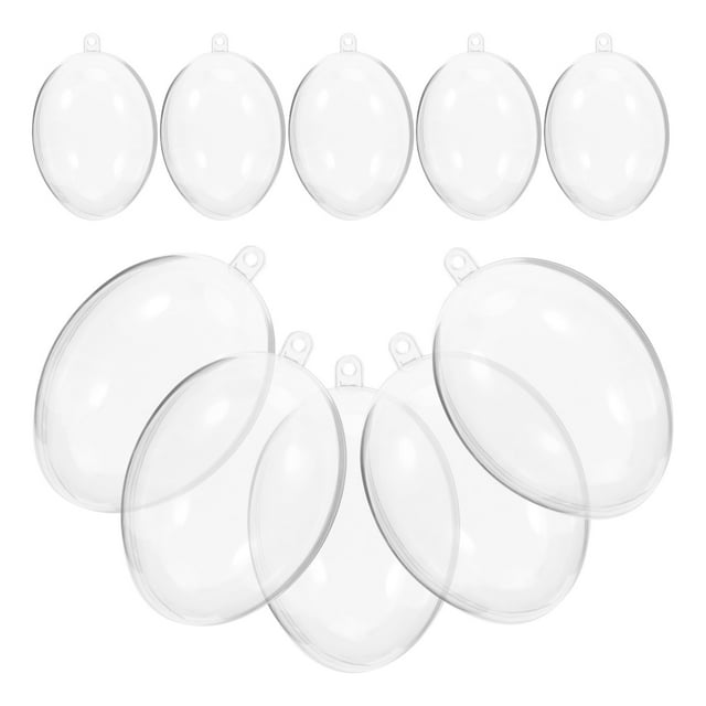 BEADCEST 10Ud Adornos Navideños Transparentes Rellenable Para De Árbol Y Fiestas