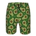 thumbnail image 4 of Kdxio Big Colorful Avocados Pattern Mens Casual Shorts - Drawstring Summer Beach Sports Shorts for Men, 4 of 9