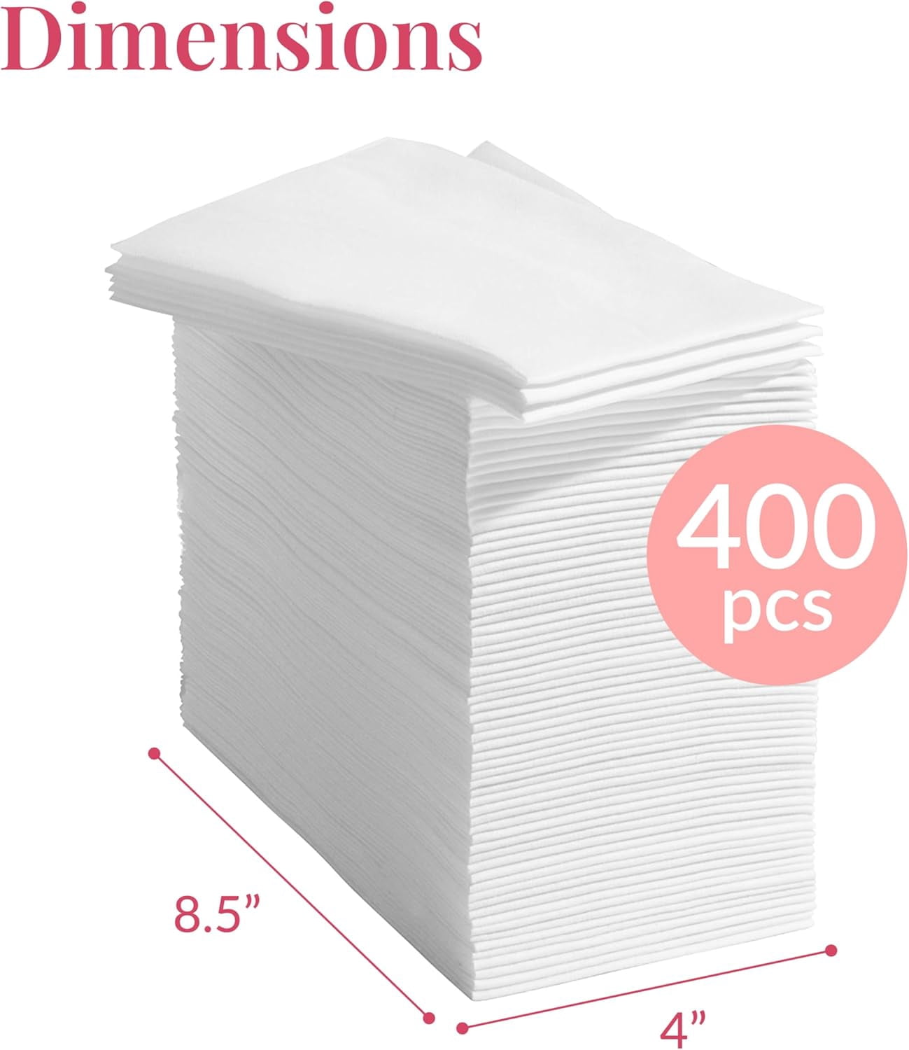 400 Linen Feel Disposable Paper Hand Towels - White, Event Supplies, Disposable Guest Towels, Wedding Napkins, Disposable Napkins for Guest Bathroom, Christmas Parties, Holiday Dinners