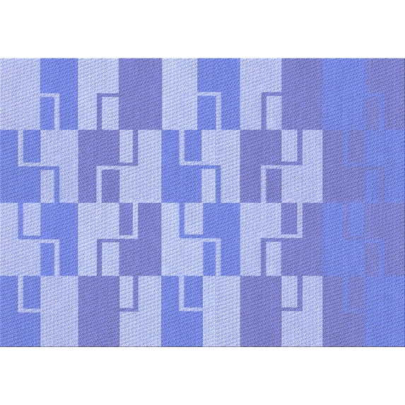 Ahgly Company Machine Washable Indoor Rectangle Transitional Jeans Blue Area Rugs, 5' x 7'