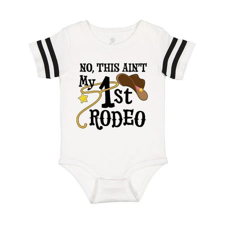 

Inktastic No This Ain t My 1st Rodeo Cowboy Hat and Lasso Gift Baby Boy or Baby Girl Bodysuit