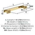 thumbnail image 4 of Amerock Triomphe 5-1/16 inch (128mm) Center-to-Center Champagne Bronze Cabinet Pull - 10 Pack, 4 of 5