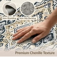 thumbnail image 6 of ODIKA 8'x10' Washable Area Rug Non-Shedding, Easy Care, Beige Neutral Boho Vintage Interlocking Trellis Border Cream for King Size Bedroom Under Bed, Master Suite, 6 of 7