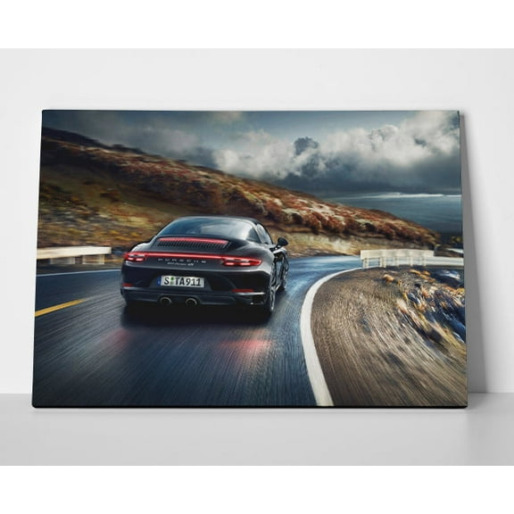 Porsche 911 Road Poster or Wrapped Canvas